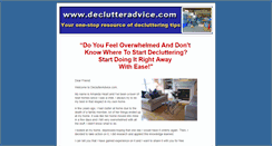 Desktop Screenshot of declutteradvice.com