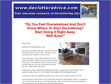 Tablet Screenshot of declutteradvice.com